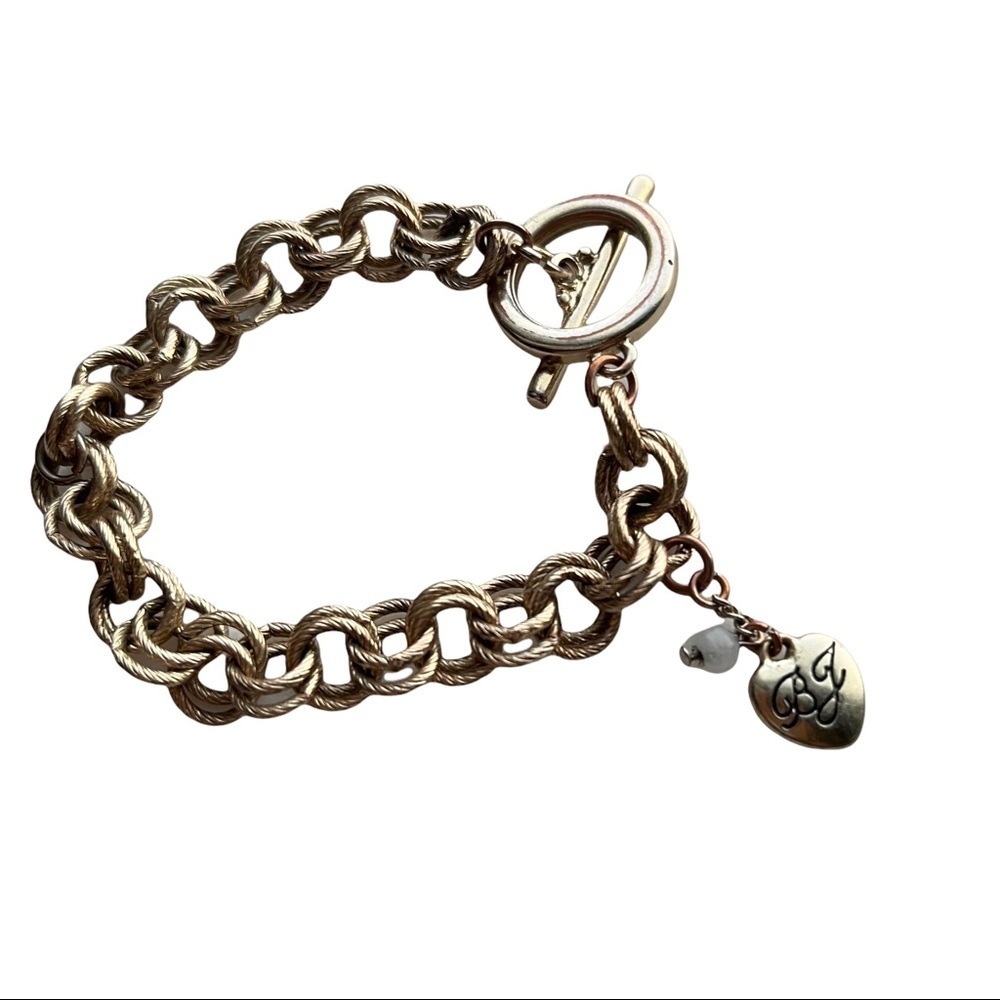 BETSEY JOHNSON Gold Charm Bracelet + Earrings - Picture 5 of 11